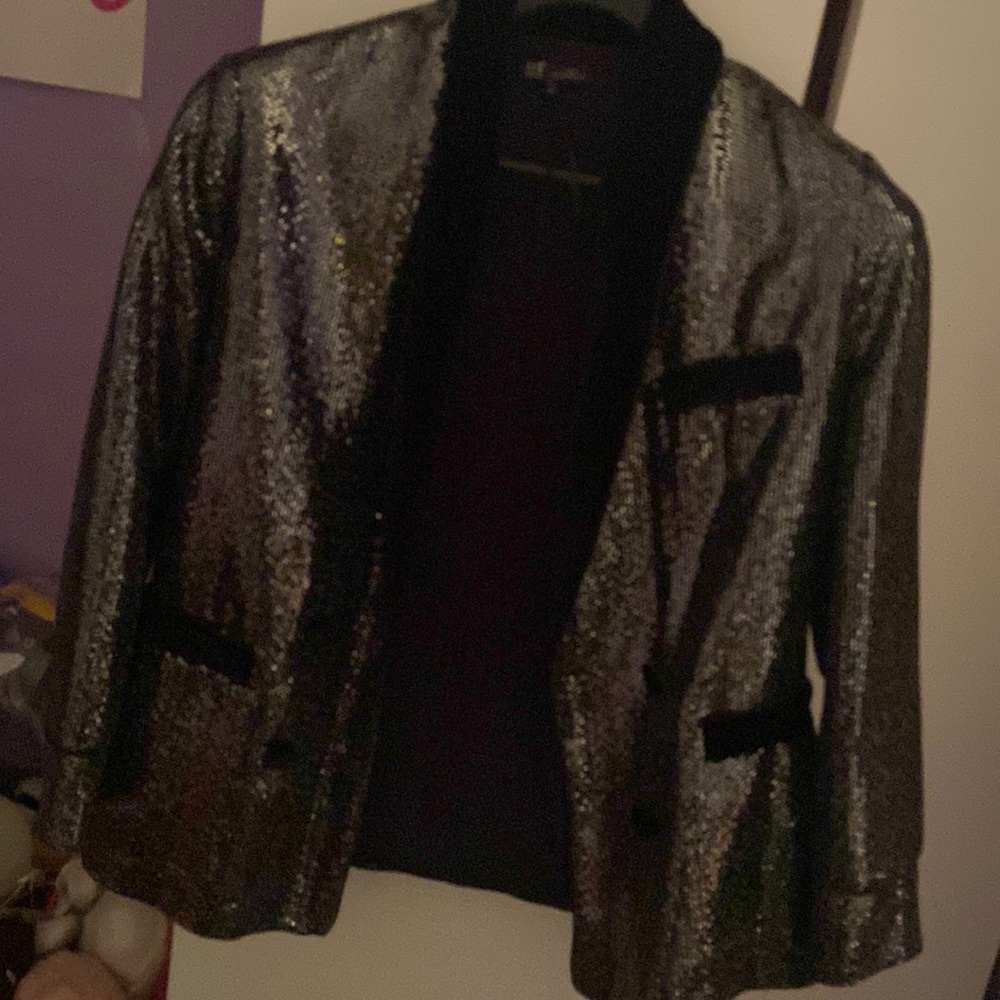Sequin and velvet blazer by Zara